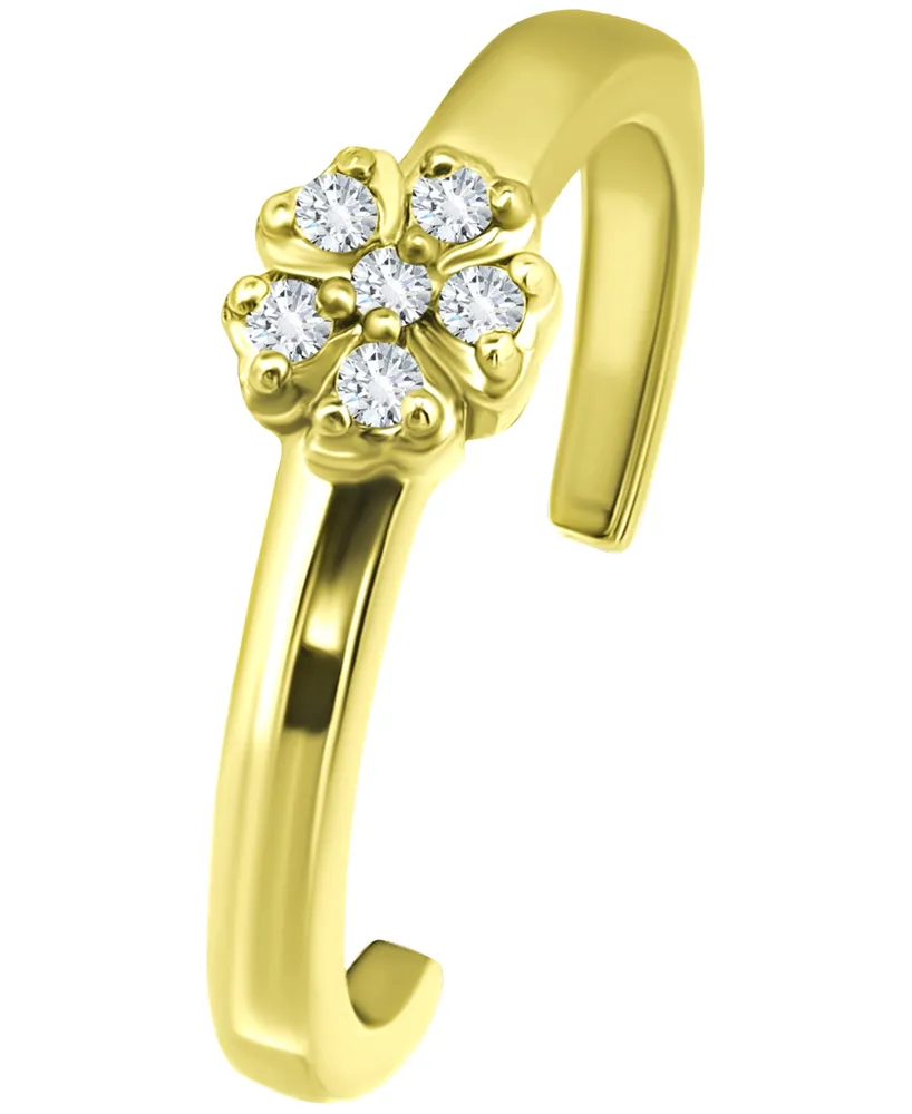 Giani Bernini Cubic Zirconia Flower Toe Ring, Created for Macy's