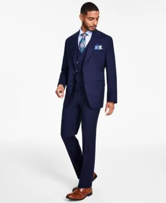 Tayion Collection Mens Classic Fit Vested Suit Separate