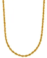 Sparkle Rope Link 24" Chain Necklace (3-5/8mm) in 14k Gold