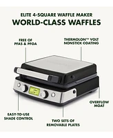GreenPan Elite 4-Square Nonstick Belgian & Regular Waffle Maker