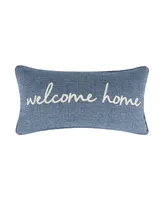 Levtex Tobago Welcome Home Embroidered Decorative Pillow, 24" x 12"