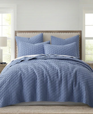 Levtex Homthreads Rowan Enzyme Wash 3-Pc. Quilt Set, King/California King