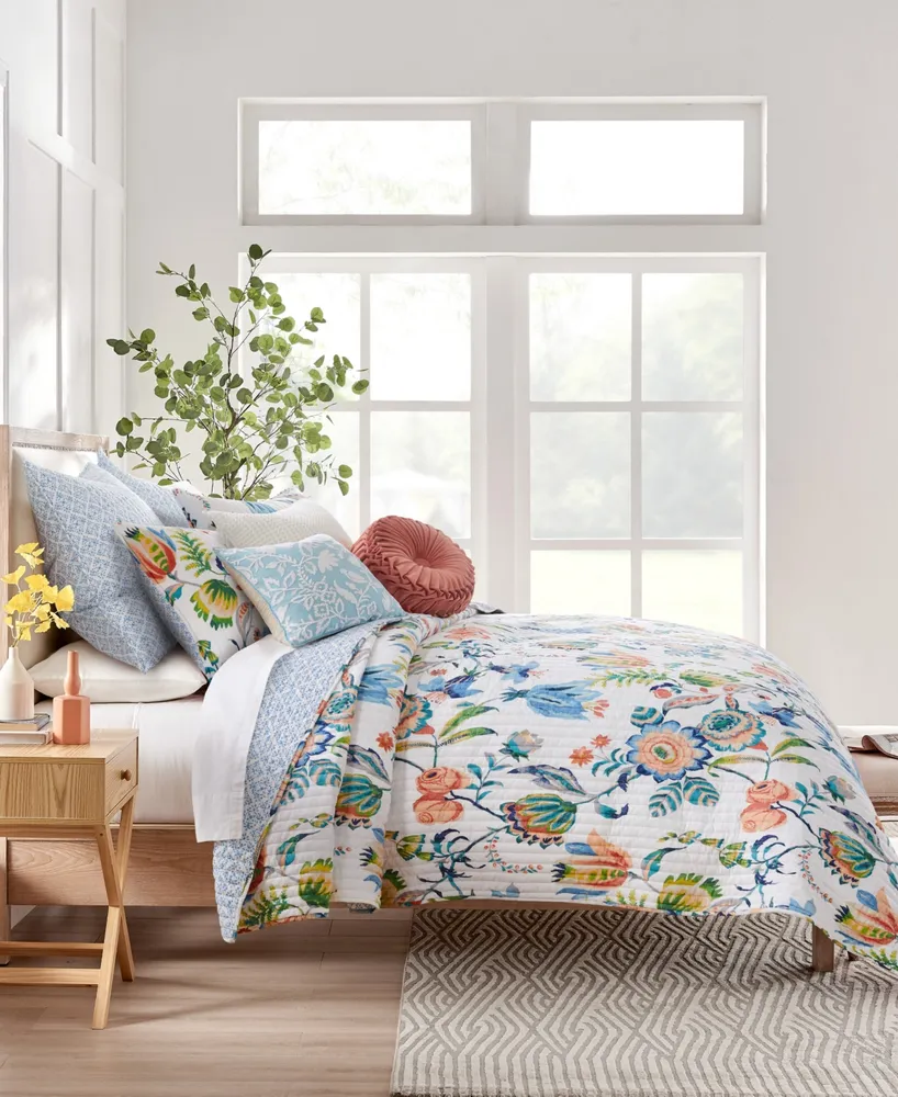 Levtex Eleni Vine Floral Reversible -Pc. Quilt Set