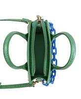 Like Dreams Kenzie Chain Croc Faux Leather Mini Crossbody Bag