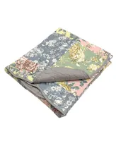 Greenland Home Fashions Emma Traditional Floral Quilted Throw, 50" x 60"