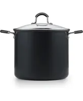 Cook N Home Nonstick Stockpot Soup pot with Lid Professional Hard Anodized 10 Quart, Oven safe - Stay Cool Handles, Black