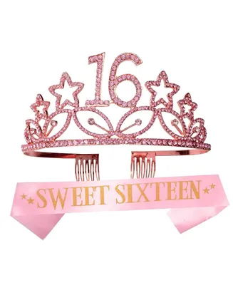 MEANT2TOBE 16th Birthday Sash and Tiara for Girls