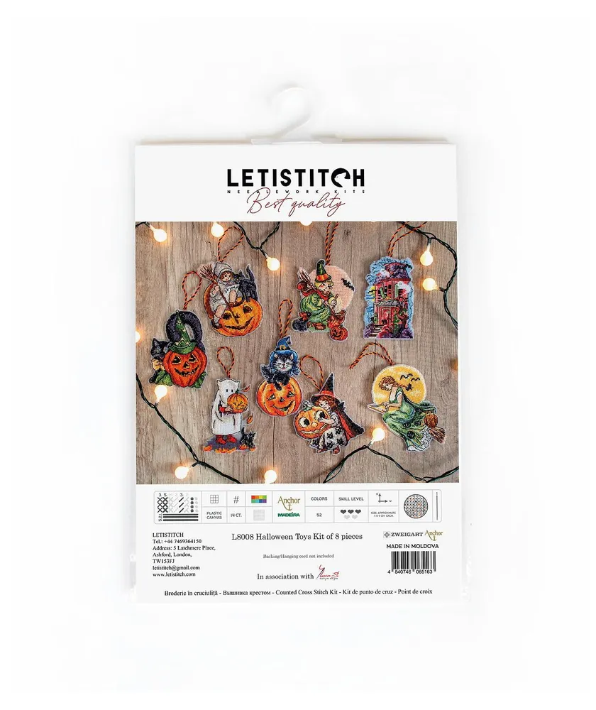 LetiStitch Counted Cross Stitch Kit Halloween Toys L8008