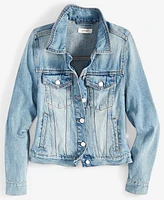 On 34th Women's Classic Denim Trucker Jacket, Created for Macy's