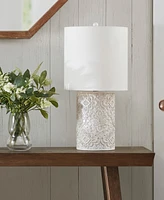 Ink + Ivy Ashbourne Embossed Floral Resin Table Lamp