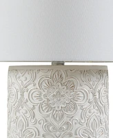 Ink + Ivy Ashbourne Embossed Floral Resin Table Lamp