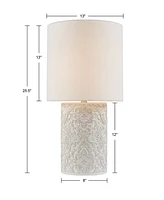 Ink + Ivy Ashbourne Embossed Floral Resin Table Lamp