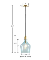 Ink + Ivy Auburn Bell Shaped Glass Pendant Lamp