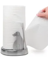 Woof Small Size Paper Towel Holder - Silver