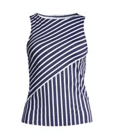 Lands' End Women's Plus Size Ddd-Cup High Neck Upf 50 Modest Tankini Swimsuit Top