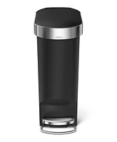 simplehuman 40L Plastic Slim Step Can with Liner Rim