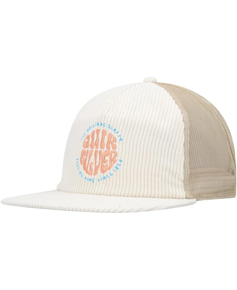 Men's Quiksilver Cream Coasteeze Trucker Snapback Hat