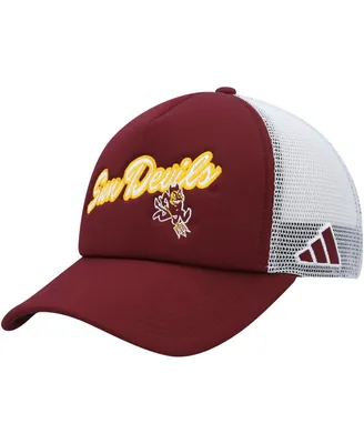 Men's adidas Maroon Arizona State Sun Devils Script Trucker Snapback Hat
