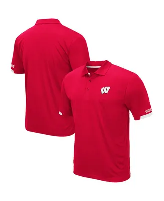 Men's Colosseum Red Wisconsin Badgers Big and Tall Santry Polo Shirt