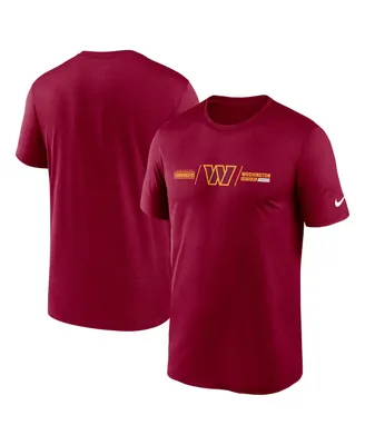 Men's Nike Burgundy Washington Commanders Horizontal Lockup Legend T-shirt