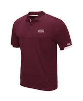 Men's Colosseum Maroon Mississippi State Bulldogs Big and Tall Santry Polo Shirt