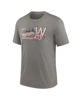 Men's Nike Heather Charcoal Washington Nationals City Connect Tri-Blend T-shirt
