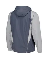 Men's adidas Charcoal New England Revolution All-Weather Raglan Hoodie Full-Zip Jacket