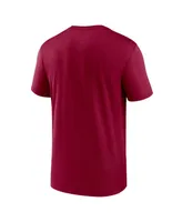 Men's Nike Burgundy Washington Commanders Horizontal Lockup Legend T-shirt