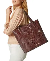 Brahmin Ezra Melbourne Embossed Large Leather Tote