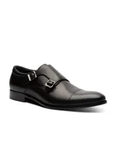 Blake McKay Men's Men s Miles Dress Slip-On Cap Toe Double Monk Strap Shoes