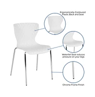 Contemporary Design Accent Dining Plastic Stack Chair