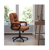 Emma+Oliver Big & Tall 400 Lb. Rated Leathersoft Office Chair - Desk