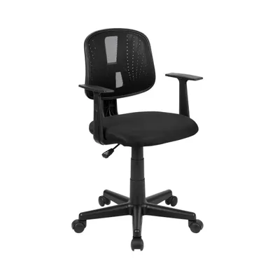 Emma+Oliver Pivot Back Mesh Swivel Task Office Chair With Arms