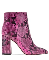 BCBGeneration Women's Briel Block Heel Bootie - Viva Pink Snake