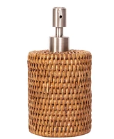 Artifacts Rattan Stainless Steel Polished Finish Soap Pump Dispenser