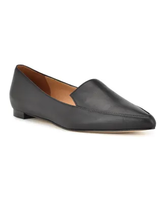 Nine West Women's Abay Pointed Toe Slip-On Smoking Flats