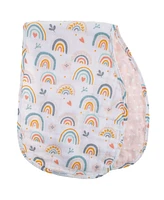 Stephen Joseph Baby Girls 2-Piece Muslin Rainbow Burp Cloth Set