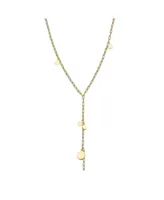 Rachel Glauber 14K Gold Plated "Y" Paperclip Necklace