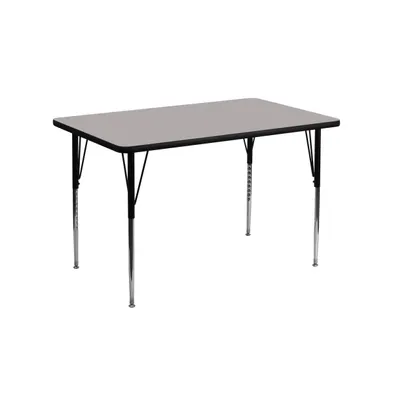 Emma+Oliver 30X48 Rectangle Hp Laminate Adjustable Activity Table