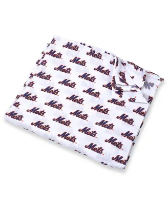 Infant Boys and Girls White New York Mets 47'' x 47'' Muslin Swaddle Blanket
