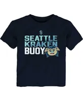 Toddler Deep Sea Blue Seattle Kraken Mascot Head T-shirt