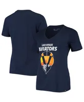 Women's Under Armour Navy Las Vegas Aviators Performance V-Neck T-shirt
