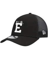 Men's New Era Black Dale Earnhardt Big E Legends 9FORTY A-Frame Trucker Snapback Hat