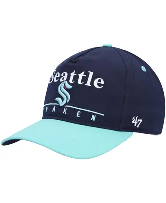 Men's '47 Brand Deep Sea Blue, Light Blue Seattle Kraken Super Hitch Adjustable Snapback Hat