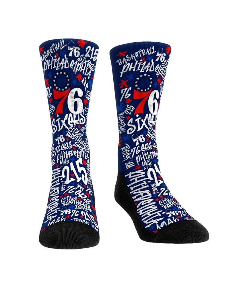 Men's and Women's Rock 'Em Socks Philadelphia 76ers Graffiti Crew