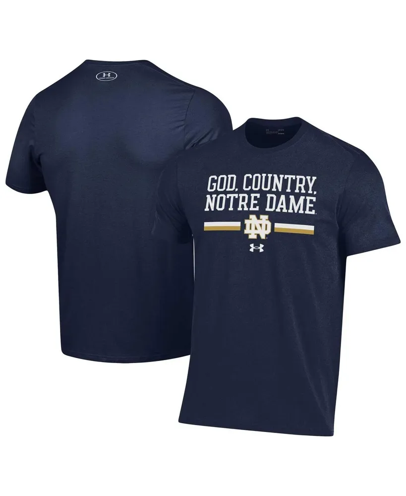 Men's Under Armour Navy Notre Dame Fighting Irish God Country T-shirt