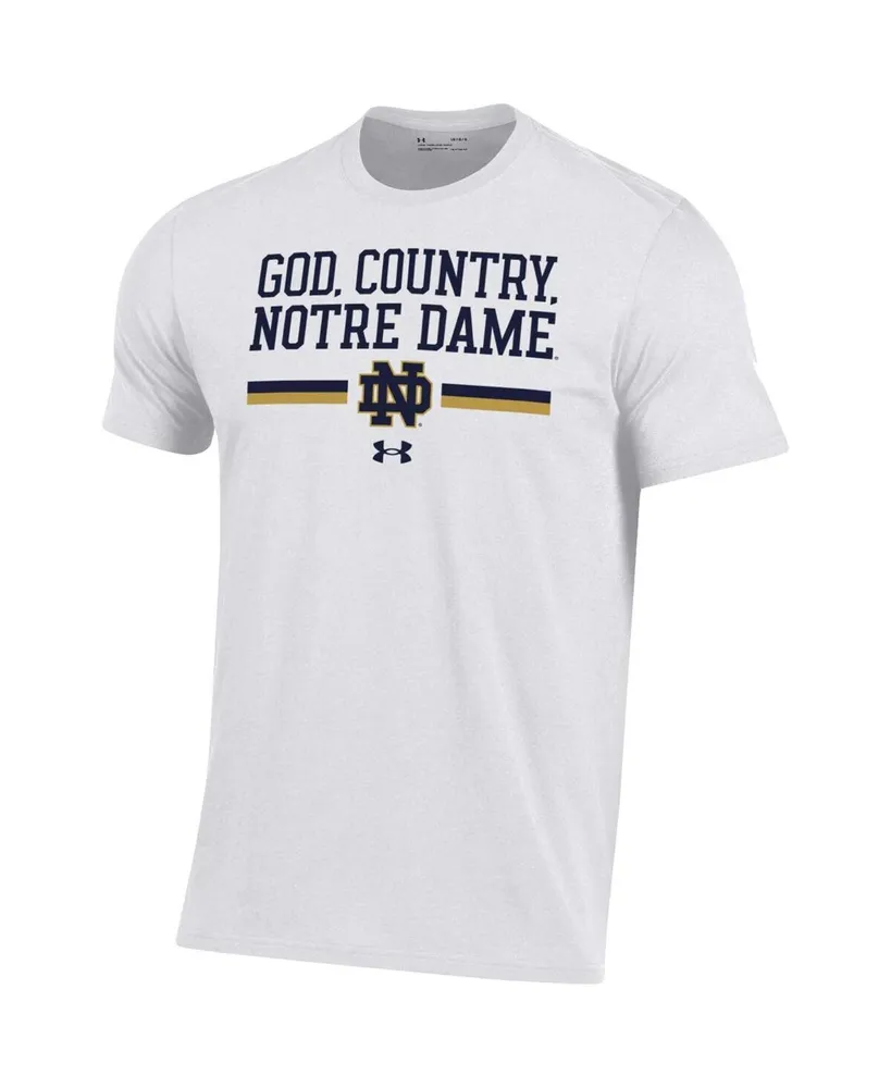 Men's Under Armour White Notre Dame Fighting Irish God Country T-shirt
