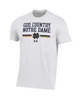 Men's Under Armour White Notre Dame Fighting Irish God Country T-shirt