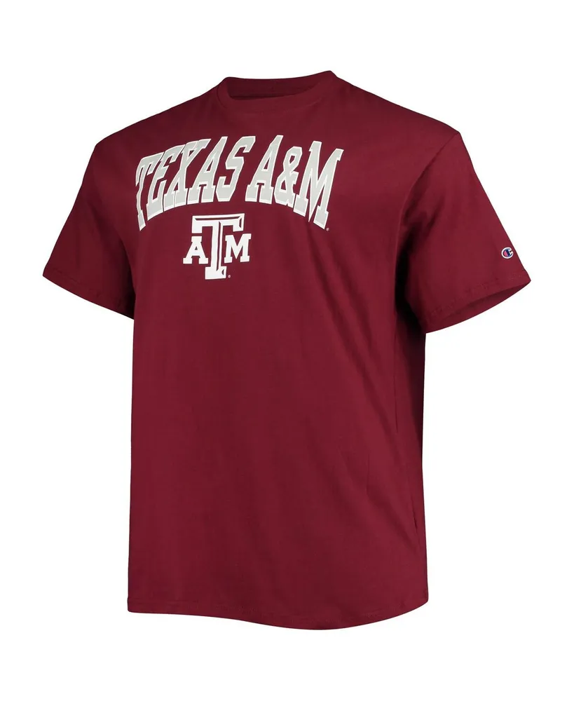 Men's Champion Maroon Texas A&M Aggies Big and Tall Arch Over Wordmark T-shirt