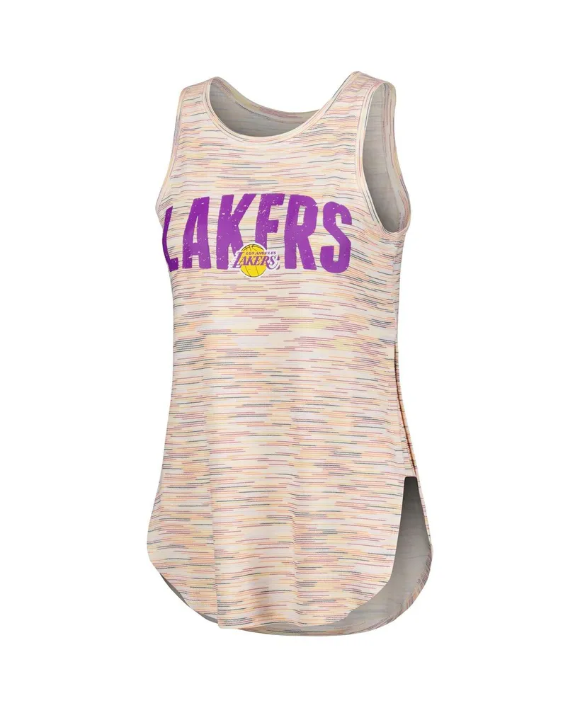 Women's Concepts Sport White Los Angeles Lakers Sunray Tank Top